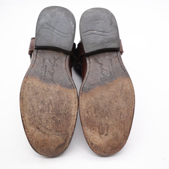 Frye Phillip Short Harness Women's 6.5 B Brown Leather Biker Riding Boots Zip - Picture 7 of 10